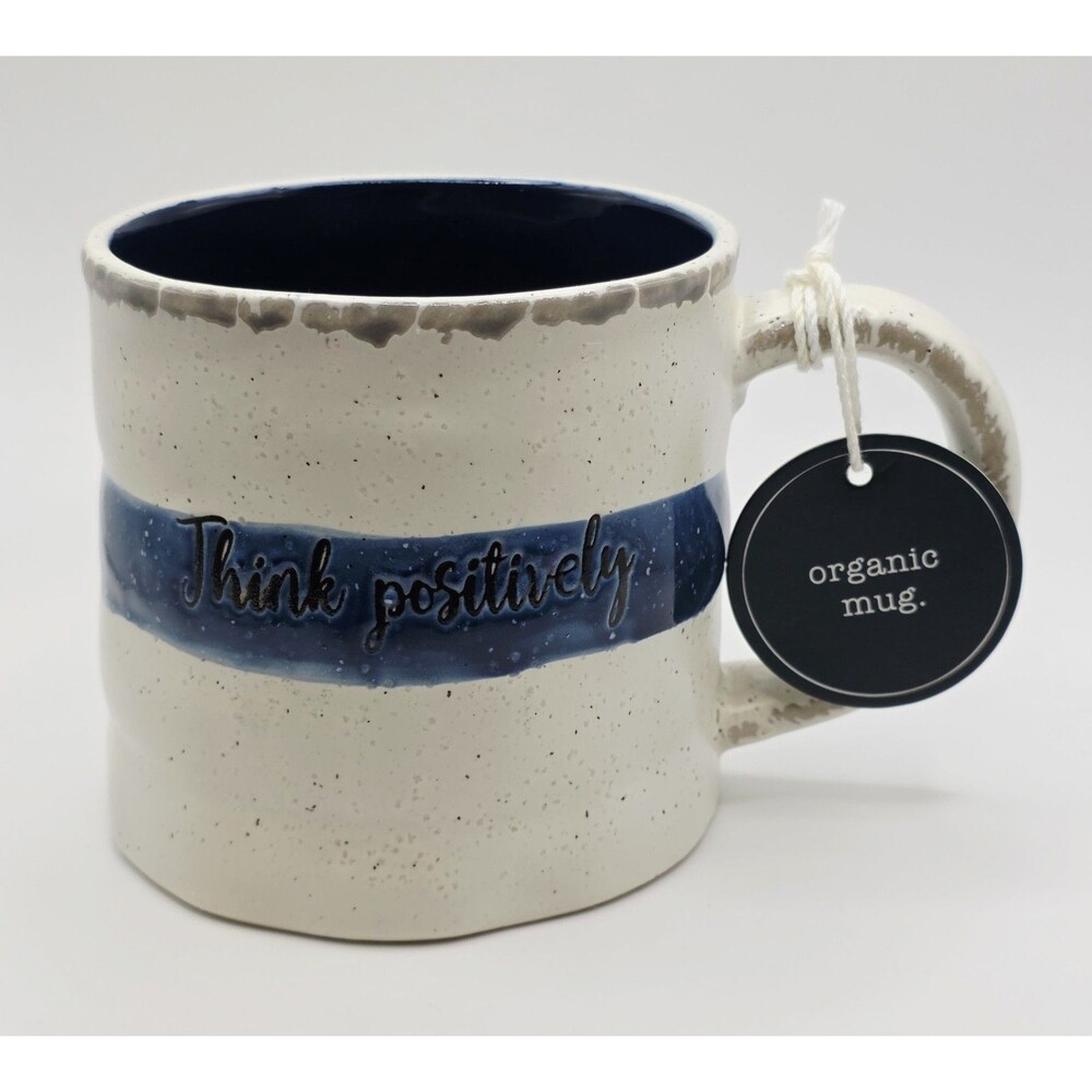 Think Positiviely Coffee Mug Organic New Inspirational Coffee Cup